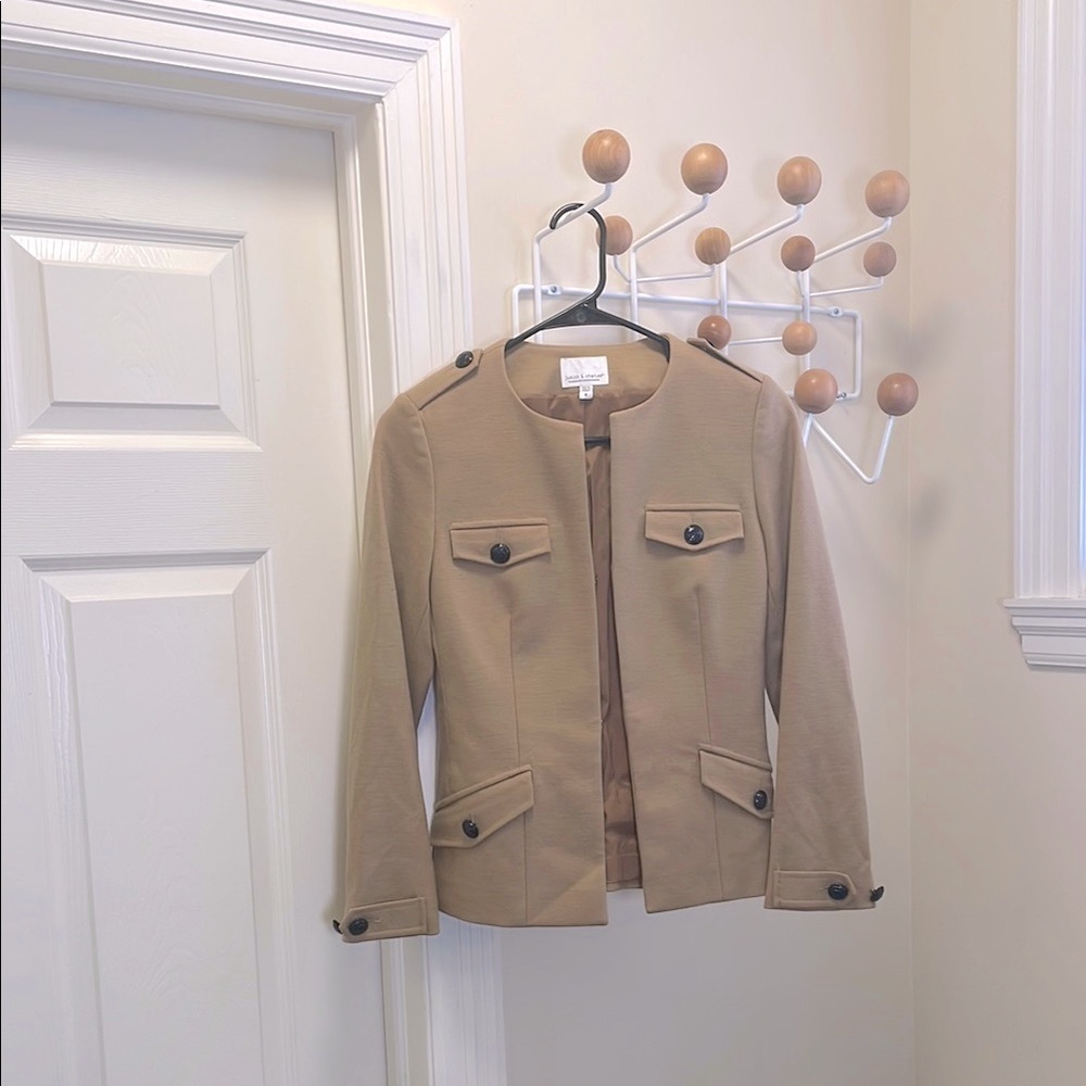 judith & charles - Classic Wool Blend Jacket - Tan / Brown - 0